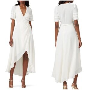 Reformation Lottie Wrap Dress White